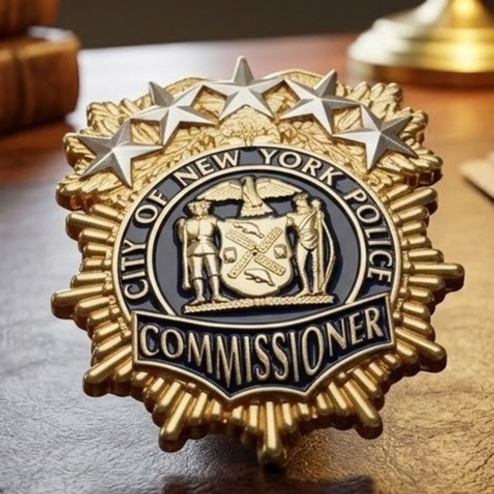 NYPD Police Commissioner James‎ P O'Neill Challenge Coin Gold Silver Tone Badge